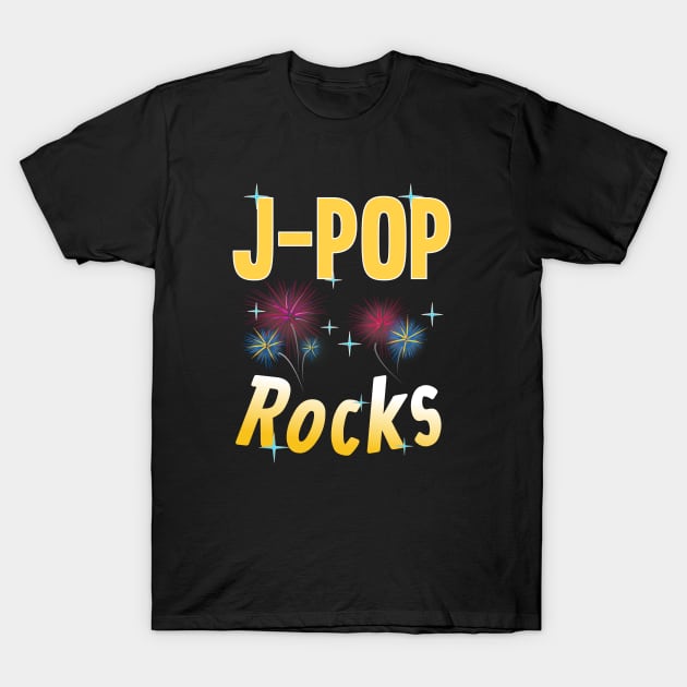 J-POP Rocks with fireworks and stars T-Shirt by WhatTheKpop